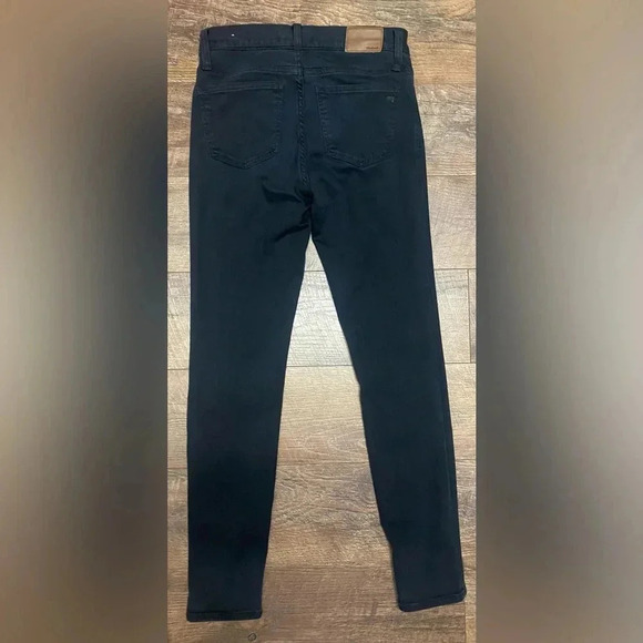 Madewell Cotton Blend Black High-Rise Skinny Ankle Jeans Size 26 - Picture 4 of 5